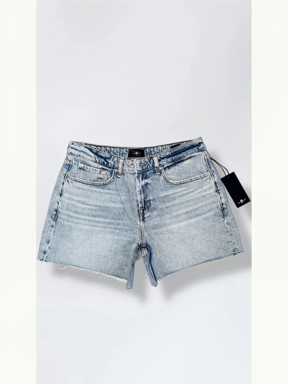 7 For All Mankind Monroe Long Denim Shorts Ode To NWT